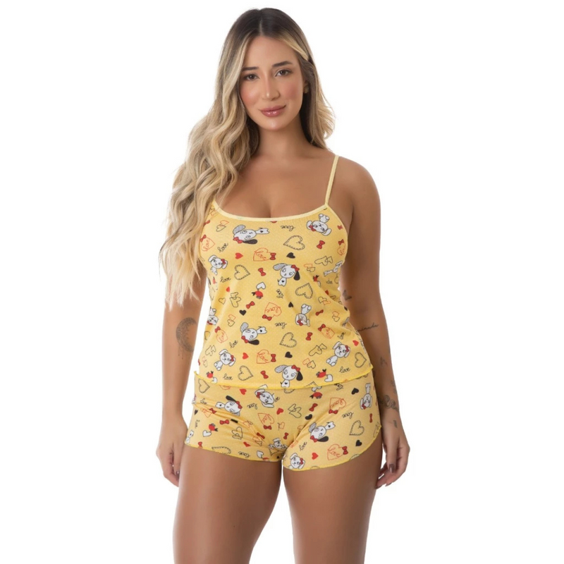 Kit 5 Pijamas Babydoll Micro Short – Conforto e Estilo para Todas as Noites