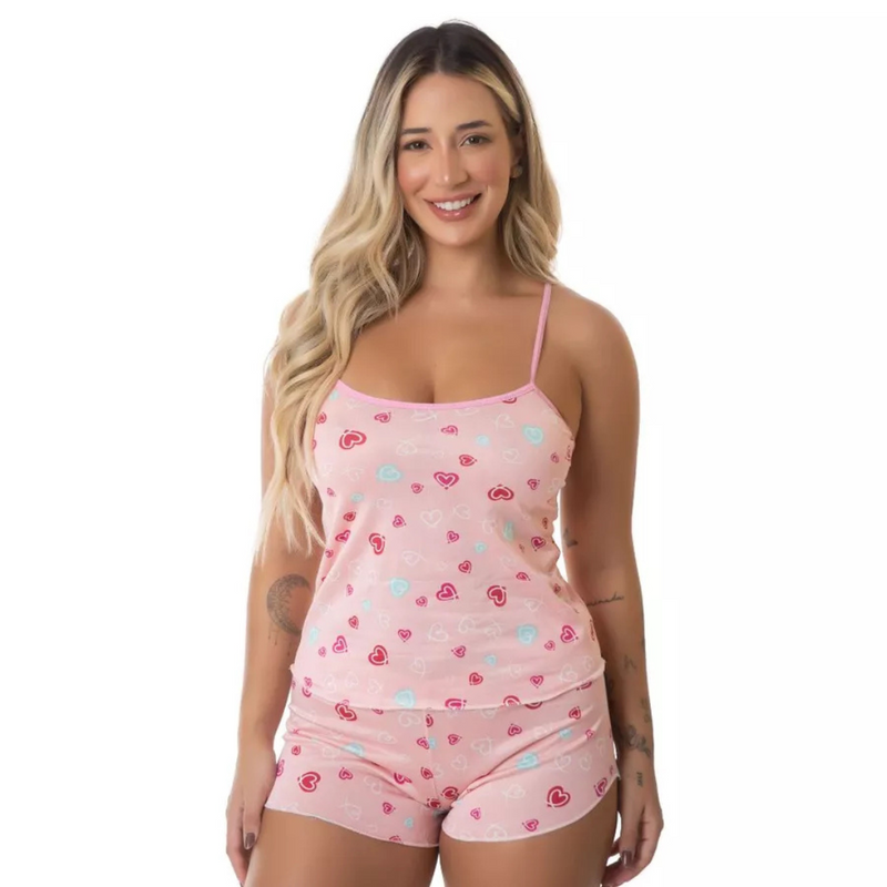 Kit 5 Pijamas Babydoll Micro Short – Conforto e Estilo para Todas as Noites