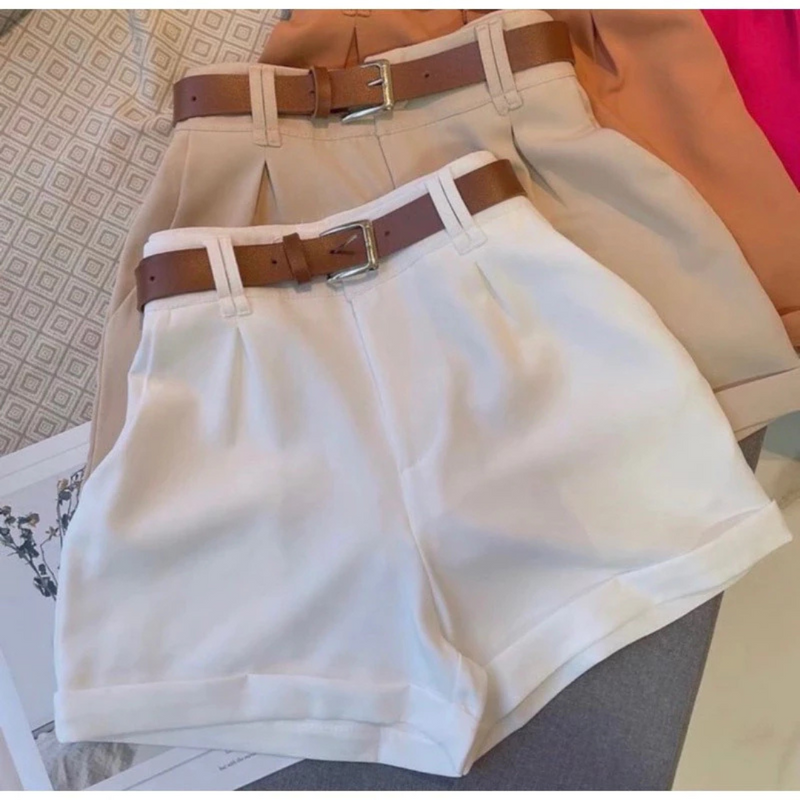 Short Alfaiataria Feminino Cintura Alta – Elegância e Estilo com Cinto Incluso